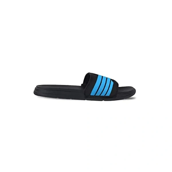 Men's Flipflop & Slipper FMF-02 ALL BLACK-WHITE-07 - UK 8
