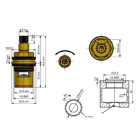 Tap Spindle (Quarter Turn, ½ - Half Inch), Pack of 1,Nal,Nul,Toti Buss,