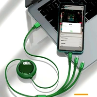 3-In-1 Elastic Data Cable Usb - Micro Usb/Usb-C