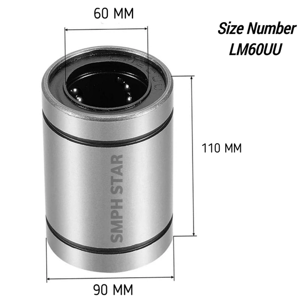 Linear Ball Bearing (Pack of 1) - Number : LM60UU....