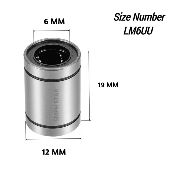 Linear Ball Bearing (Pack of 1) - ‎Number : LM6UU.....