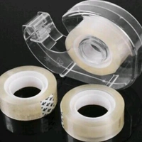 SMPH  Cello Tape With Dispenser Cutter( Pack Of 1Set) Cello Tape 18 MM X 25 Meter Roll Length  - Transparent