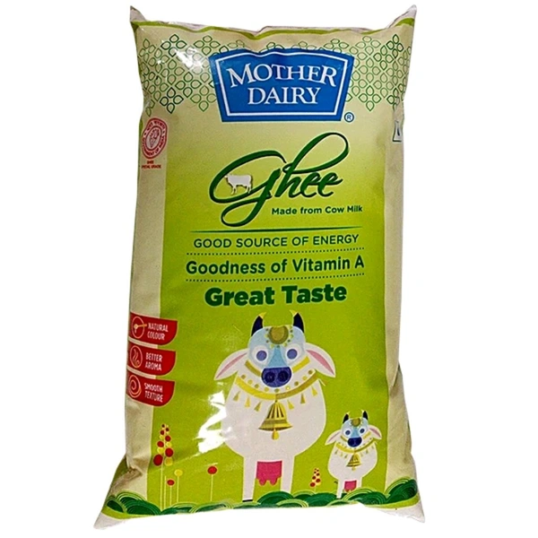 Mother Dairy Pure Cow Ghee (Tuppa): 1 Litre