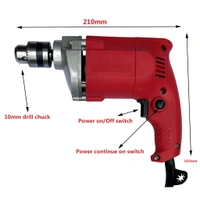 SMPH STAR Electric Drill machine 10mm 350W (RED)