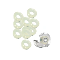 SMPH  Cello Tape With Dispenser Cutter( Pack Of 10 ) Cello Tape 18 MM X 25 Meter Roll Length 