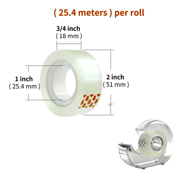 SMPH STAR Cello Tape Dispenser With Cutter, Cello Tape 12 and 1Dispenser 1/set
