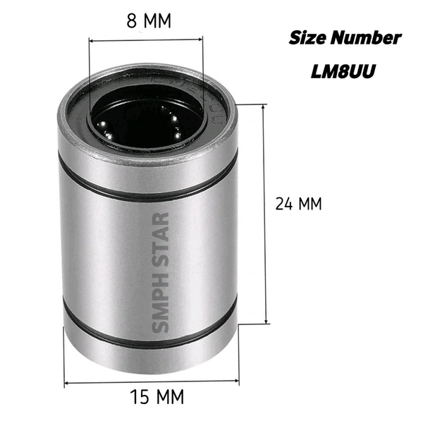 Linear Ball Bearing (Pack of 1) - Number : LM8UU....