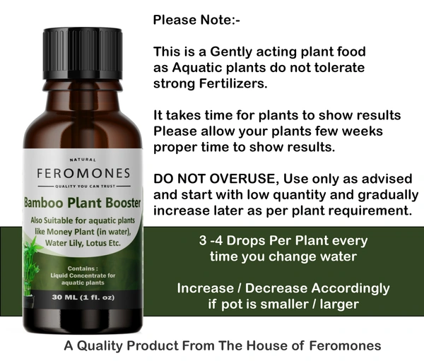 Feromones Lucky Bamboo Plant Fertilizer - Liquid Fertilizer for Aquatic Plants in Home Garden - 30 ML