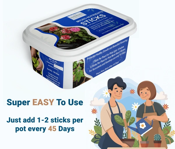 Feromones Micro Nutrient Fertilizer Sticks for Plants - Easy Micronutrient Fertilizer for Plants in Home Garden - 100 sticks