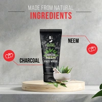 BLACK BEARD CHARCOAL NEEM FACE WASH REVITALIZES SKIN CLEANSES PORES FACE WASH | ENERGIZING FACE WASH FOR OIL AND ACNE CONTROL - 100ml