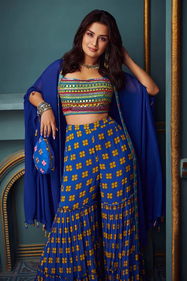 Blue Cotton Silk - S, Magenta / Fuchsia