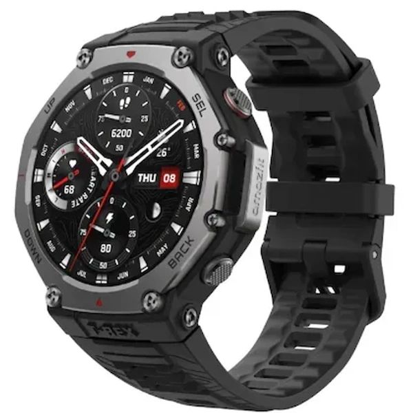 Amazfit T-Rex 3 3.81 cm (1.5 inch) AMOLED Smart Watch, Onyx - YES, BLACK
