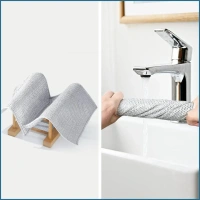 Double-Sided Microfiber Cloth & Stainless Steel Scrubber – Non-Scratch Wire (2 Pc, 20x20 cm) - EASY RETURN 4 DAY DELIVERY