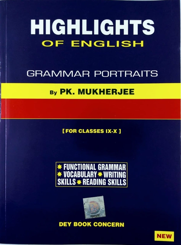 HIGHLIGHTS OF ENGLISH GRAMMAR PORTRAITS CLASS-9 & 10(New Edition) by PK. MUKHERJEE
