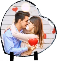SHASTA SHOPPING Photo Printed Stone โ Heart - 10/10inc