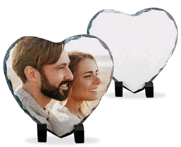 SHASTA SHOPPING Photo Printed Stone โ Heart - 10/10inc