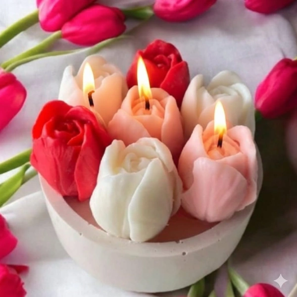 Tulip Bouquet Candle