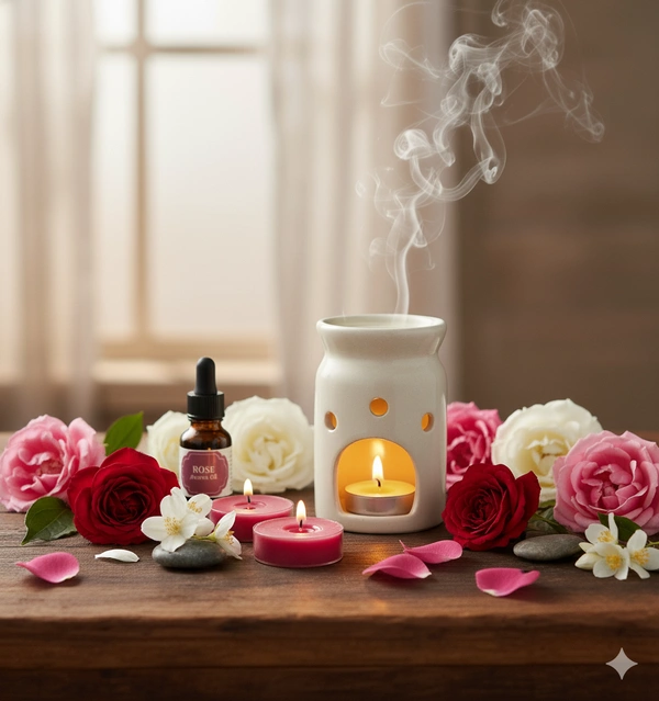 Oil Burner Gift Set Type A - Rose