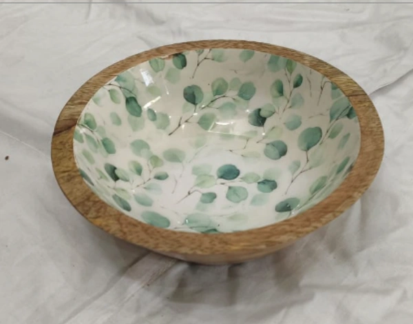 Printed Bowl Type - Green Leaves