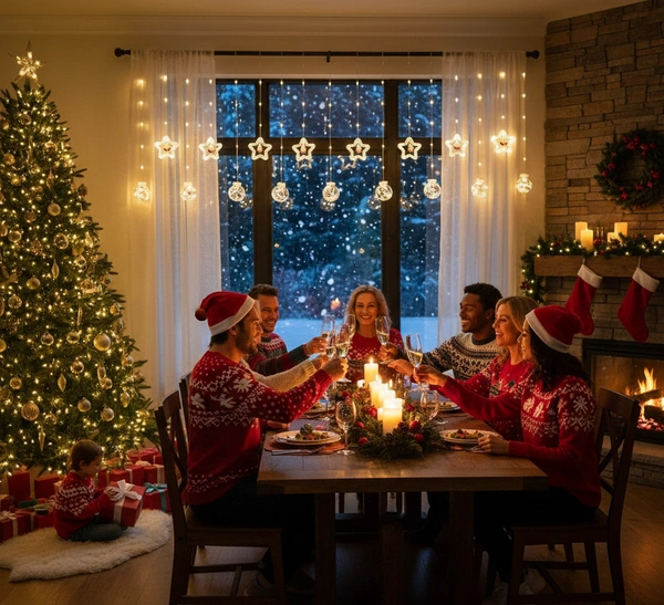 Santa Star And Wishball Light