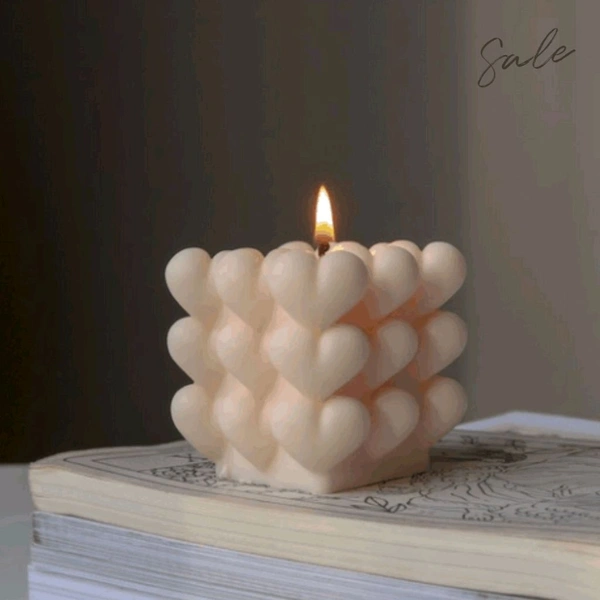 Heart Bubble Candle