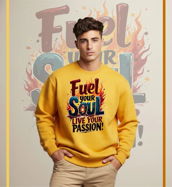 classic full sleeves sweetshirt with graphic print for mans and womans - L