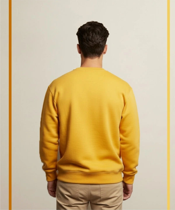 classic full sleeves sweetshirt with graphic print for unisex - M