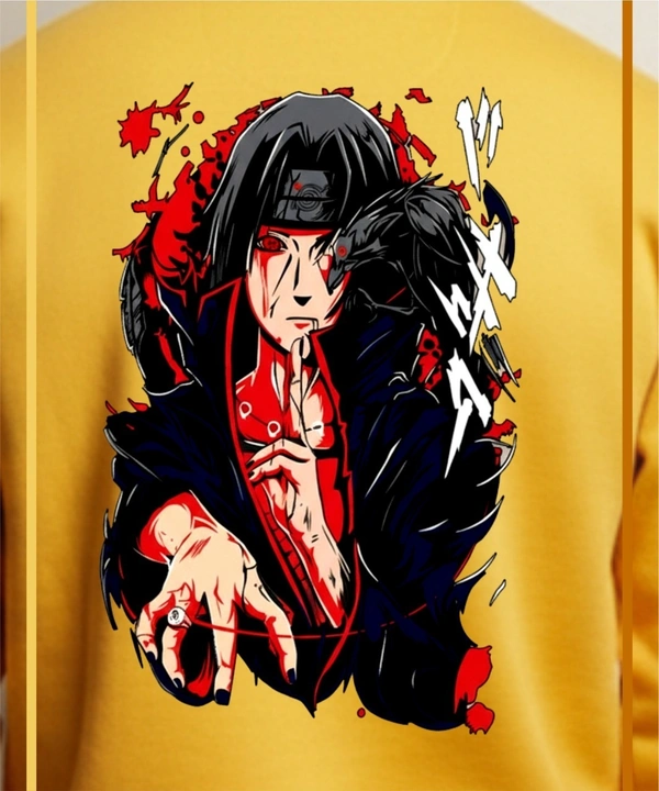 classic full sleeves sweetshirt with graphic print for unisex - M