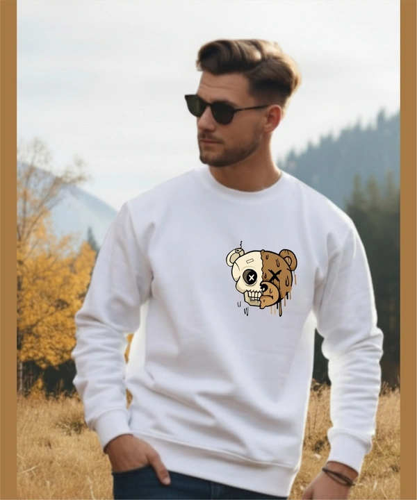 classic full sleeves sweetshirt with graphic print for mans and womans - m