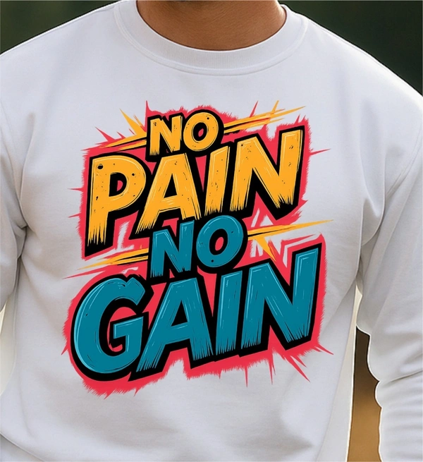 classic full sleeves sweetshirt with graphic print for unisex - S