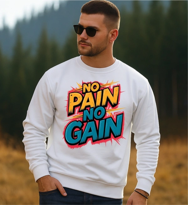 classic full sleeves sweetshirt with graphic print for unisex - S