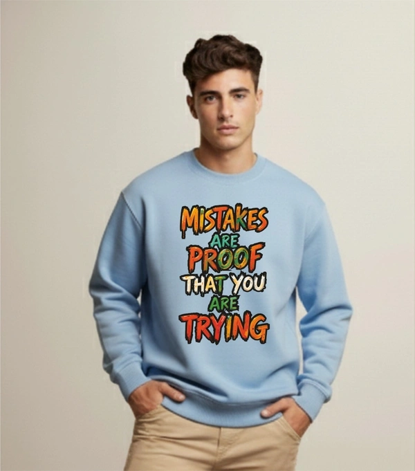 classic full sleeves sweetshirt with graphic print for unisex - XL