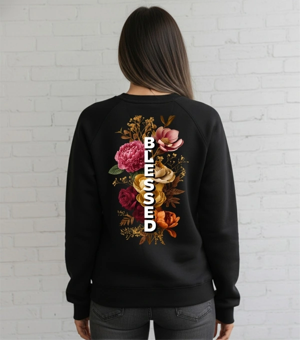 fancy designer with graphic print full sleeves sweeshirt foe womans - M