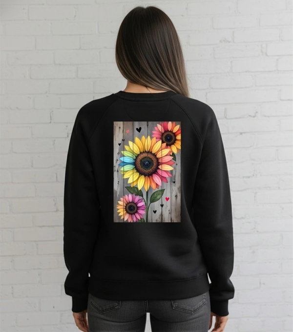 fancy designer with graphic print full sleeves sweeshirt foe womans - M