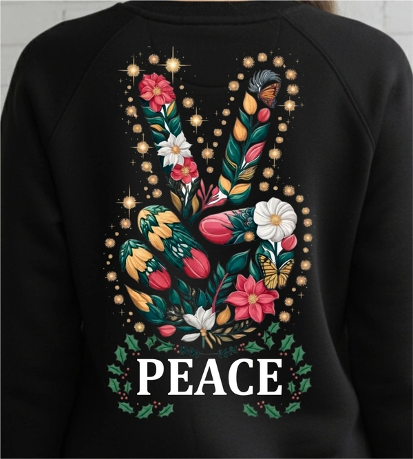 fancy designer with graphic print full sleeves sweetshirt for womans - L