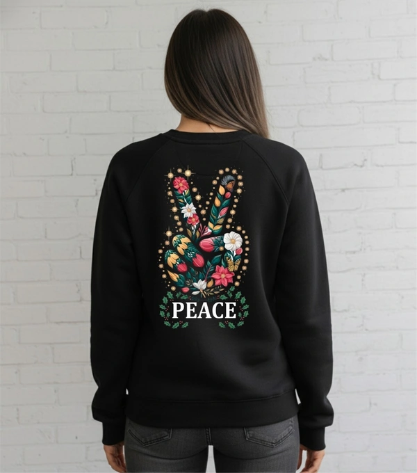 fancy designer with graphic print full sleeves sweetshirt for womans - L