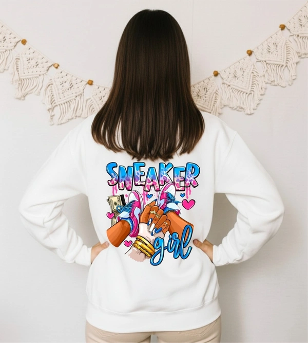 fancy designer with graphic print full sleeves sweetshirt for womans - m