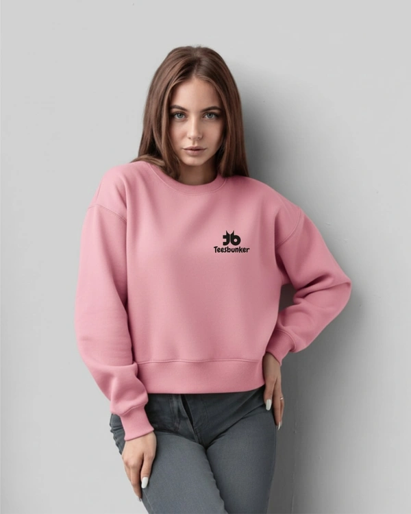 fancy designer with graphic print full sleeves sweetshirt for womans - M