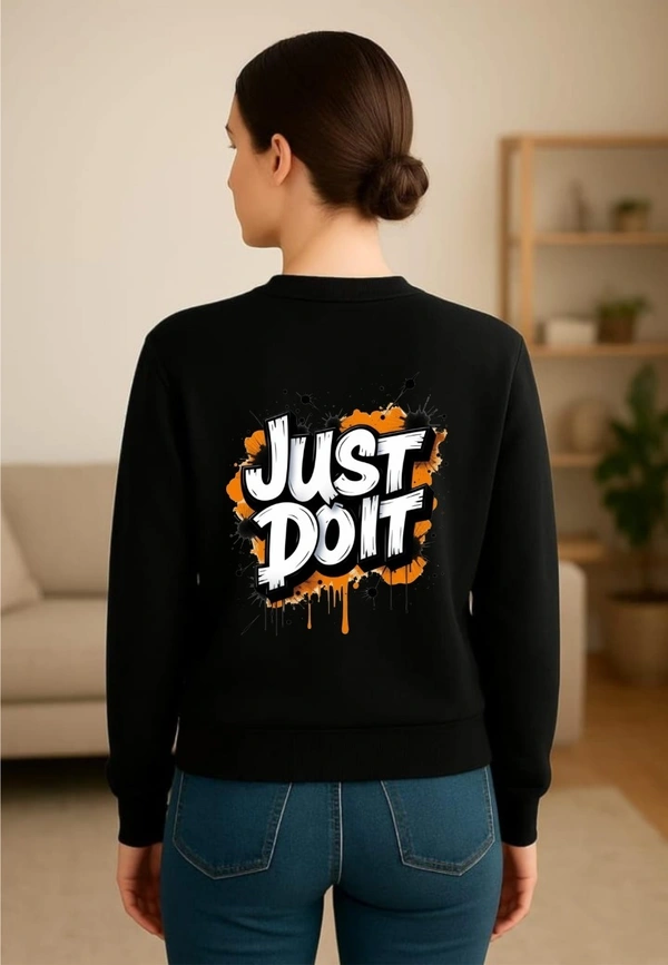 fancy designer with graphic print full sleeves sweetshirt for womans - S