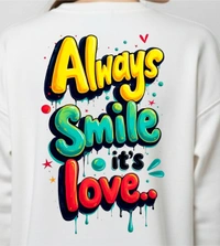 fancy designer with graphic print full sleeves sweetshirt for womans - S