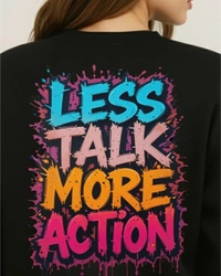 fancy designer with graphic print full sleeves sweetshirt for womans - M