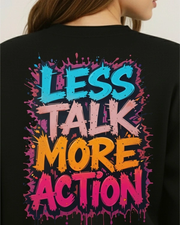 fancy designer with graphic print full sleeves sweetshirt for womans - M