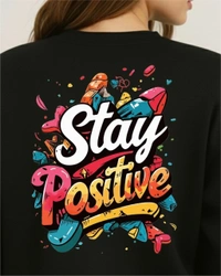 fancy designer with graphic print full sleeves sweetshirt for womans - M