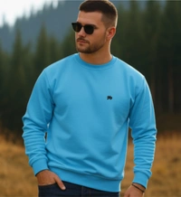 classic full sleeves sweetshirt with graphic print for unisex - M