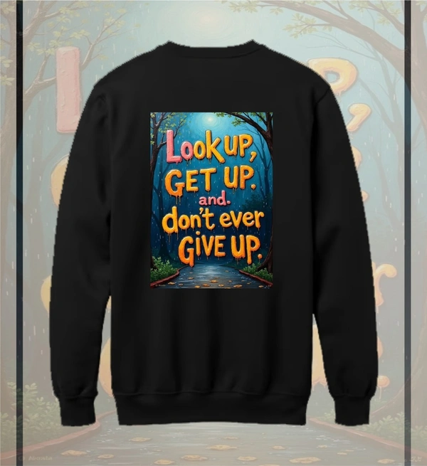 classic full sleeves sweetshirt with graphic print for unisex  - XL