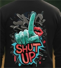 classic full sleeves sweetshirt with graphic print for unisex - S