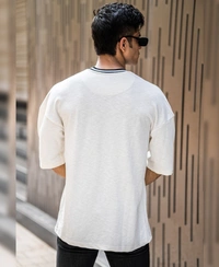 New Era 03 Printed Oversize Drop Shoulder White T Shirt - XXL