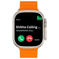 Hiwatch PRO T800 Ultra Biggest Display Smart Watch with Bt Calling Wireless Charge Fitness | Health Tracking, Sports Tracking, Camera & Music Control Smartwatch (Orange) - Orange