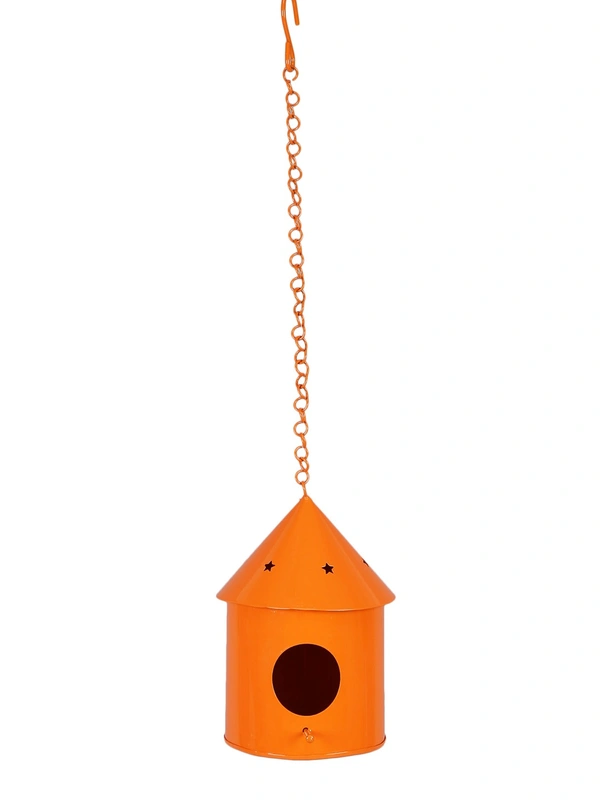 Round Hut Bird House Orange