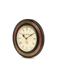 Round Embossed Brass with Polish 12 Inches